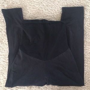 Black High Panel Cropped Legging - M